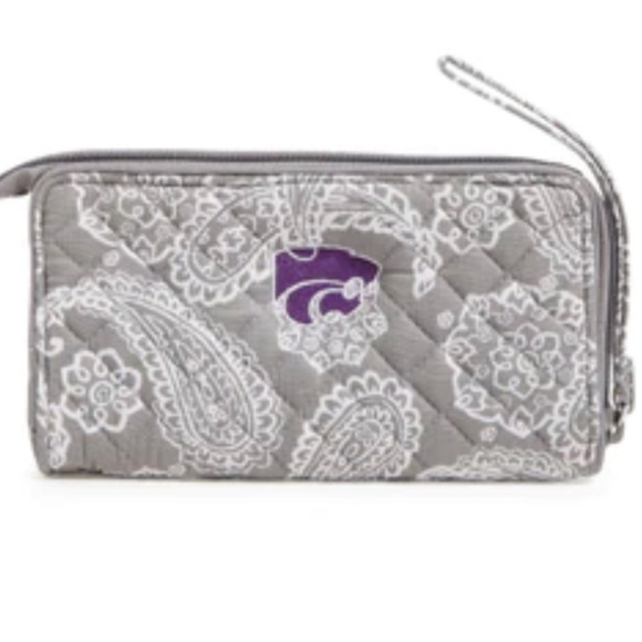 🆕 Vera Bradley Kansas State K-State Wildcat Collegiate RFID Front Zip Wristlet - Picture 1 of 5